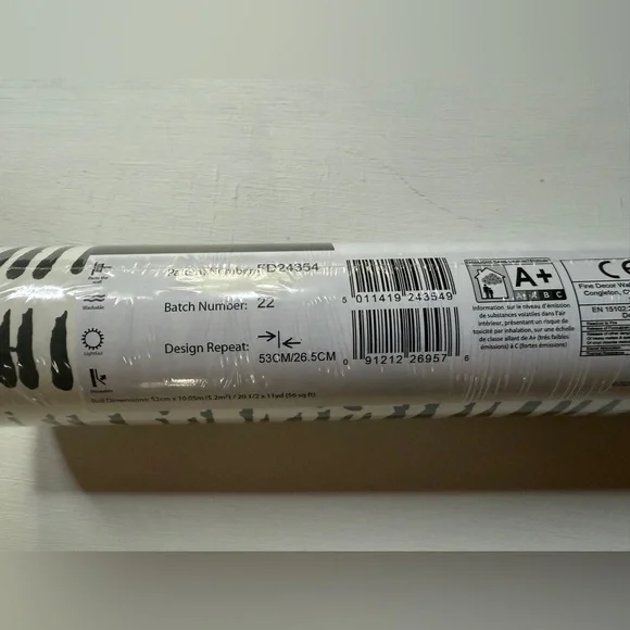 A-Street Prints WALLPAPER Brewster Runes Charcoal Brushstroke Bolt FD24354 56 Sf